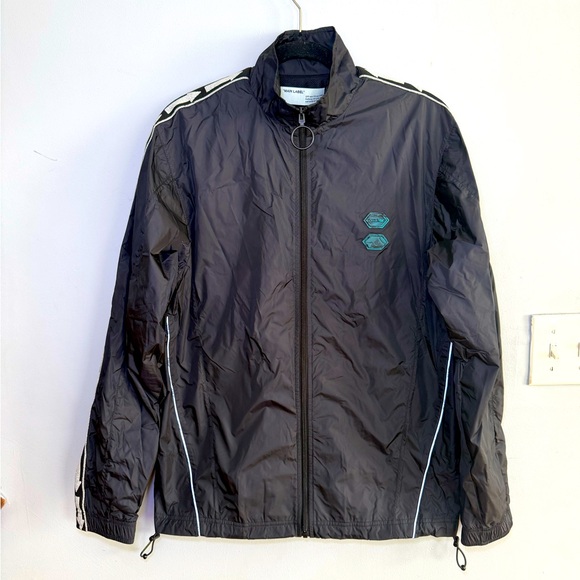 Men's Off White Black Windbreaker Jacket size M. - Picture 1 of 13